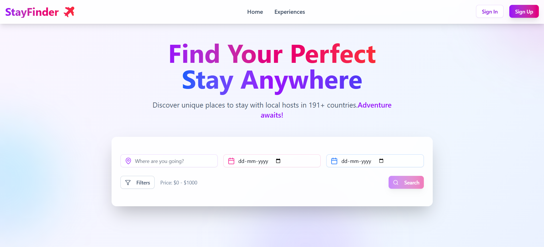 Stayfinder